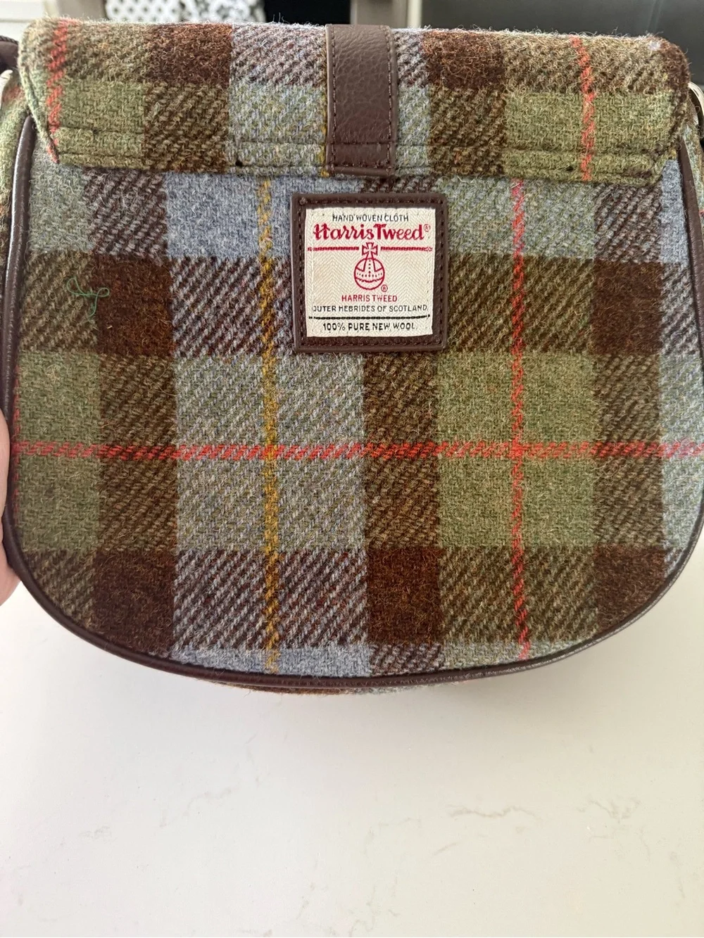 Harris Tweed Saddle Crossbody Bag - Picture 2 of 3